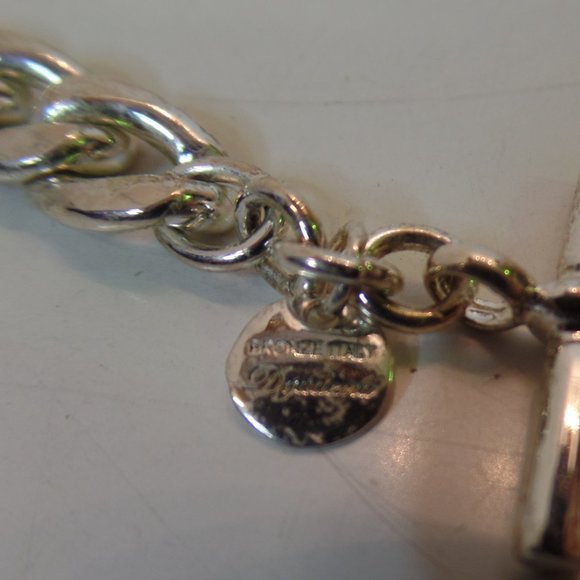 Mia Fiore Made in Italy Daydema Bronze Italy Silver Thick Chain Toggle Closure - Picture 7 of 11